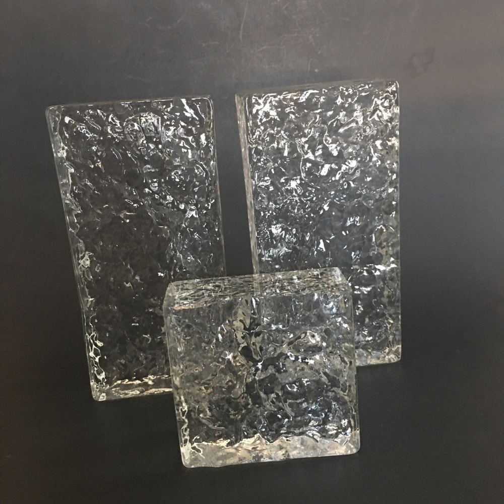 Modern Textured Glass Decor Glass Blocks Transparent Ice Crystal Textural Glass - Picture 3 of 13